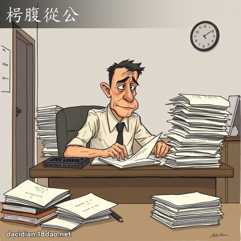 枵腹從公 - 國語大辭典配圖