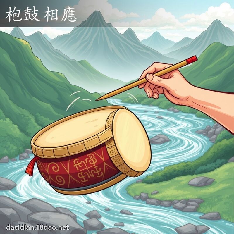 枹鼓相應 - 國語大辭典配圖