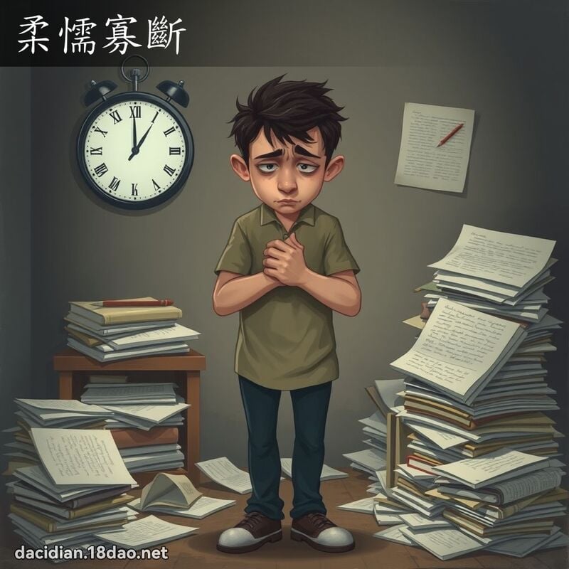 柔懦寡断 - 国语大辞典配图