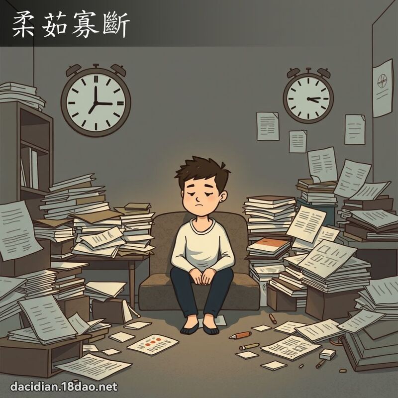 柔茹寡断 - 国语大辞典配图