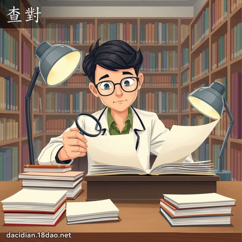 查對 - 國語大辭典配圖