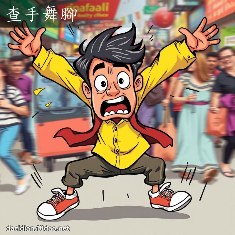 查手舞腳 - 國語大辭典配圖