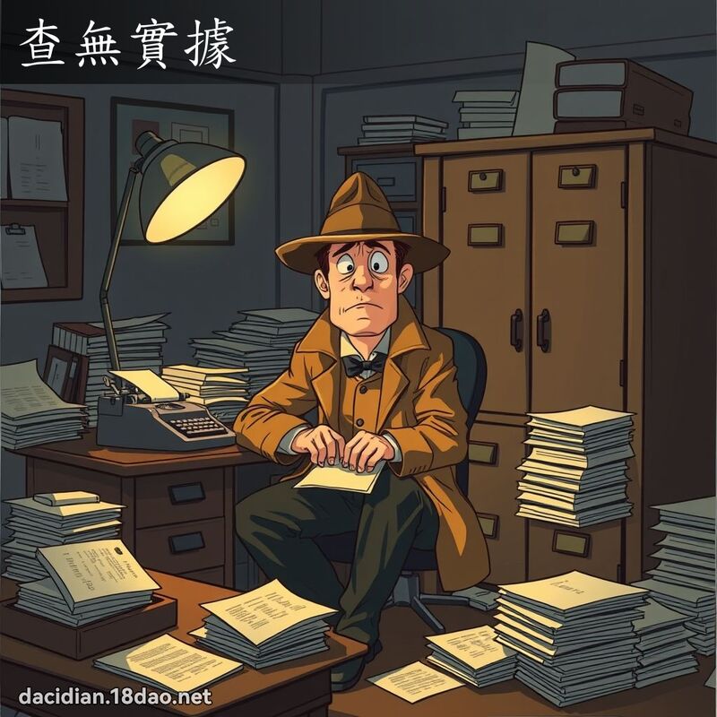 查無實據 - 國語大辭典配圖