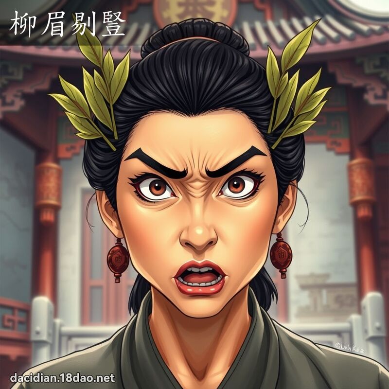 柳眉剔豎 - 國語大辭典配圖