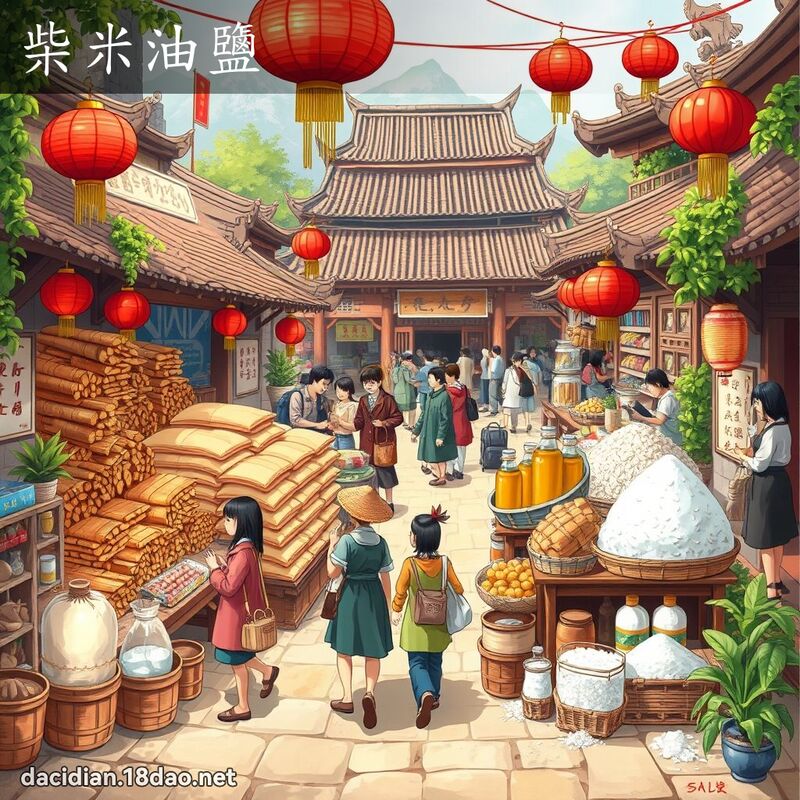 柴米油盐 - 国语大辞典配图