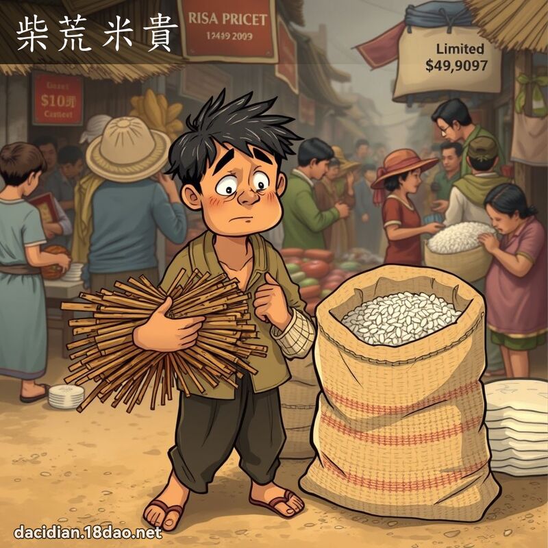 柴荒米贵 - 国语大辞典配图