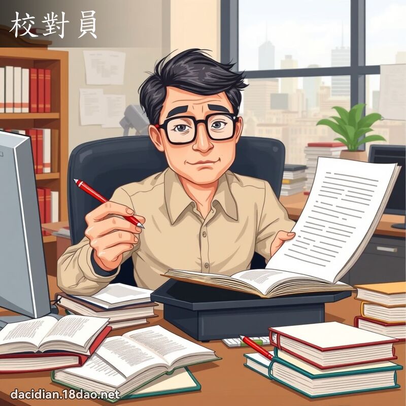 校对员 - 国语大辞典配图