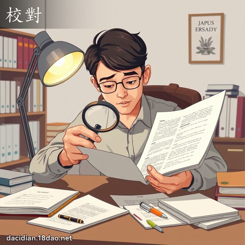 校对 - 国语大辞典配图