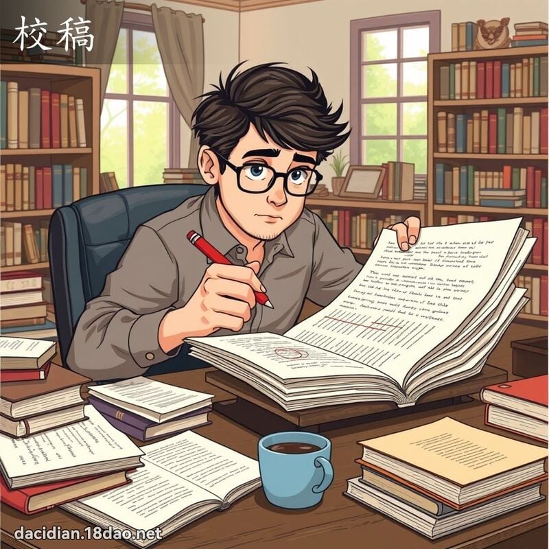 校稿 - 国语大辞典配图