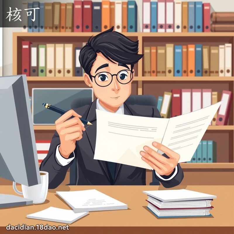 核可 - 國語大辭典配圖