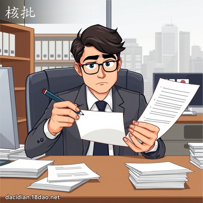 核批 - 國語大辭典配圖