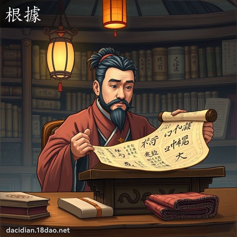 根據 - 國語大辭典配圖