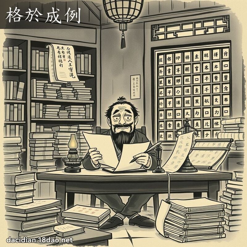 格於成例 - 國語大辭典配圖