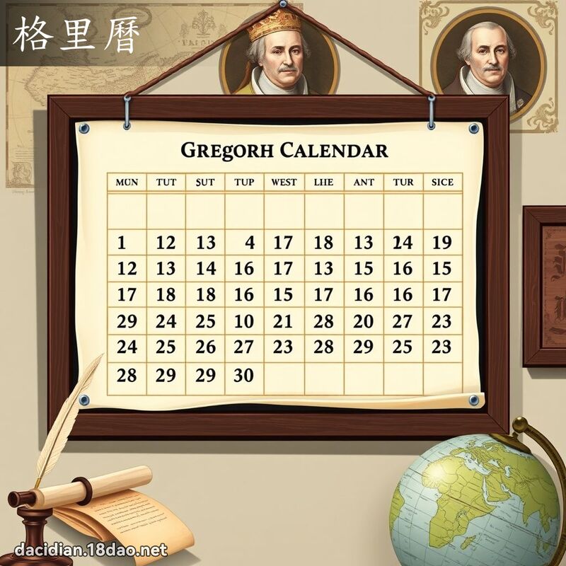 格里曆 - 國語大辭典配圖