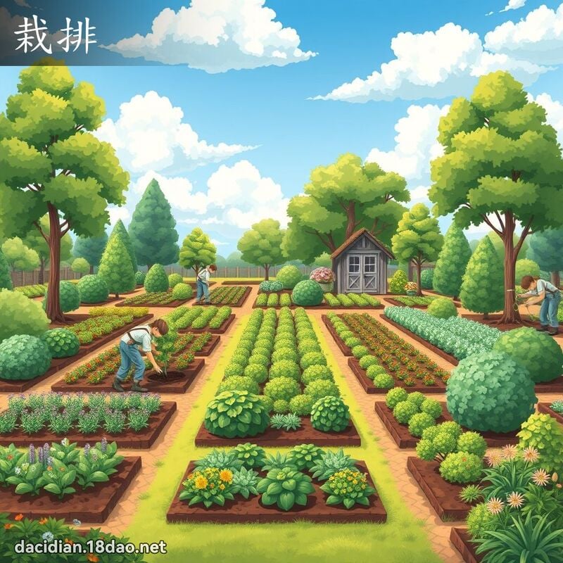 栽排 - 國語大辭典配圖