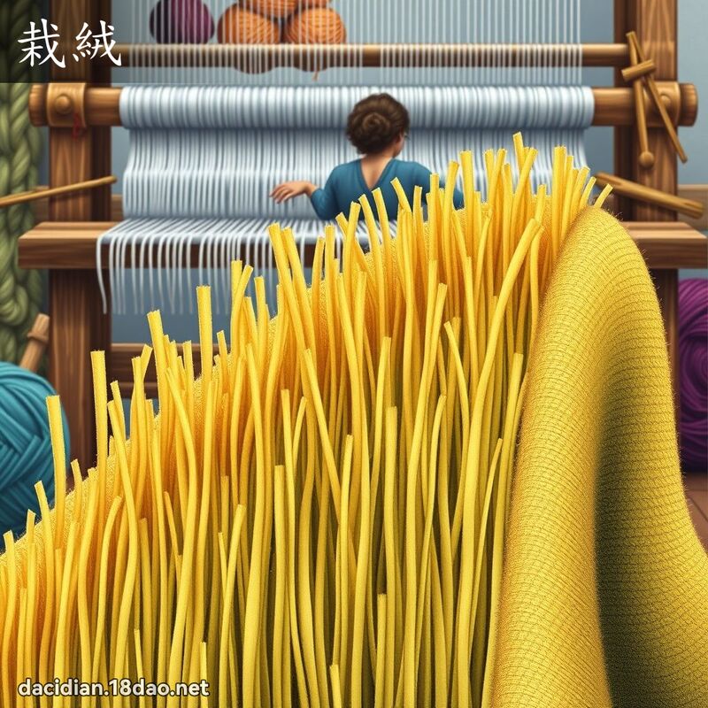 栽绒 - 国语大辞典配图