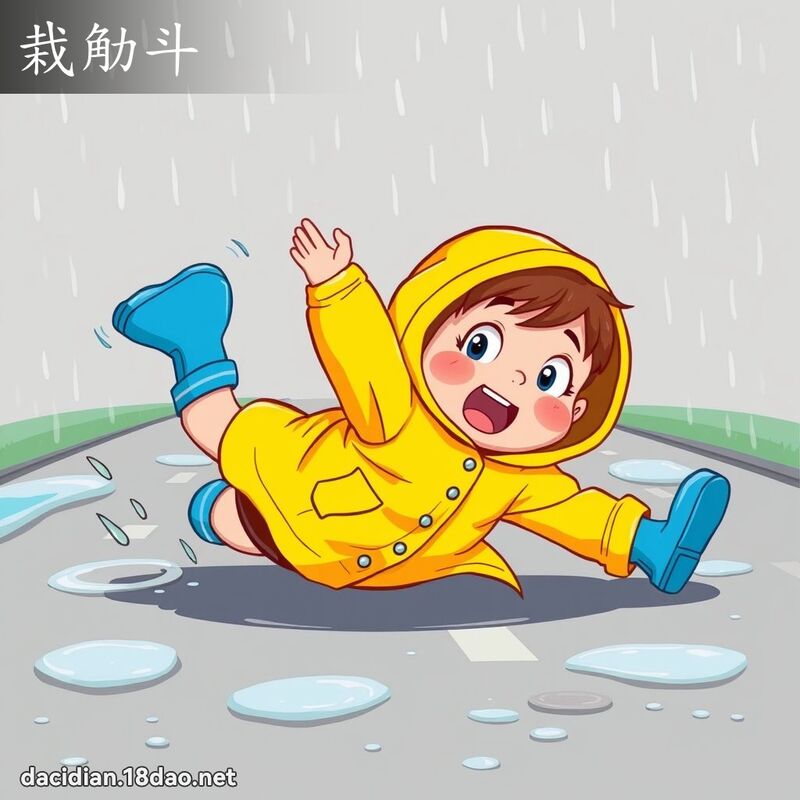 栽觔斗 - 国语大辞典配图