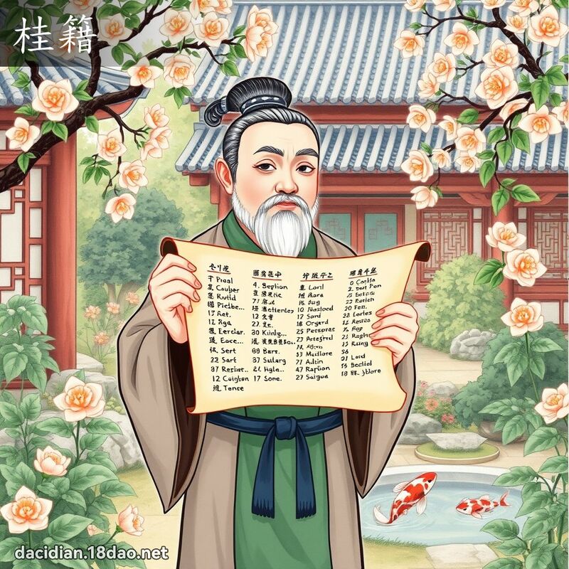 桂籍 - 國語大辭典配圖