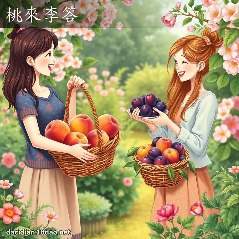 桃來李答 - 國語大辭典配圖