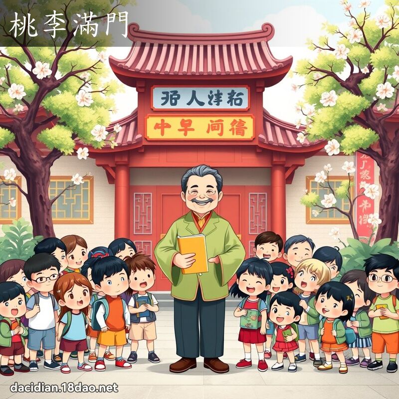 桃李滿門 - 國語大辭典配圖