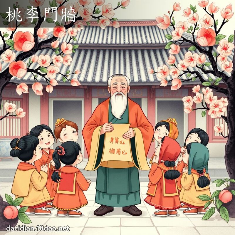桃李門牆 - 國語大辭典配圖