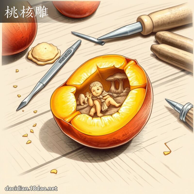 桃核雕 - 國語大辭典配圖