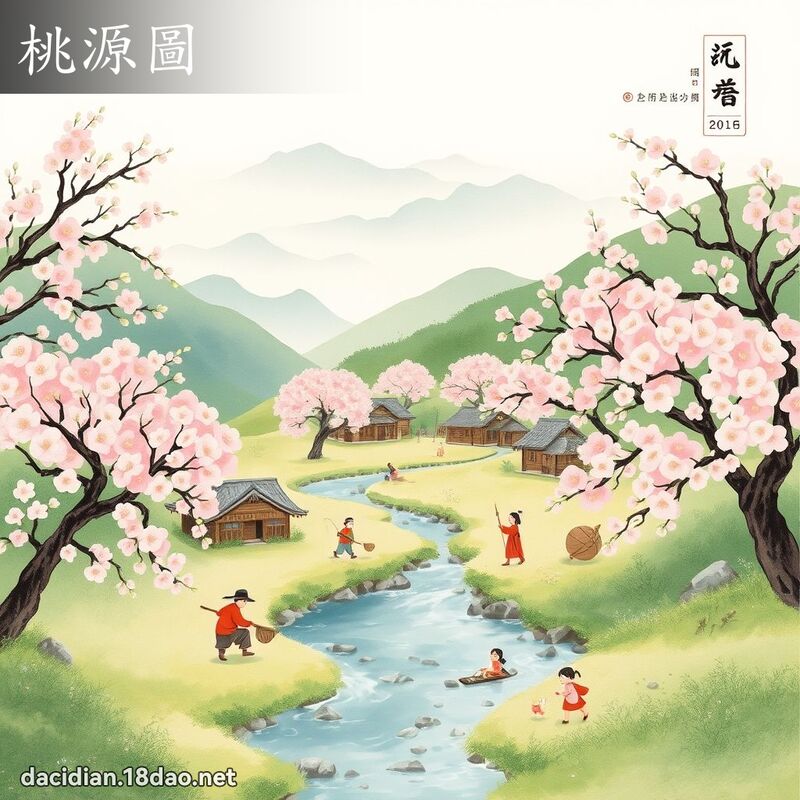 桃源圖 - 國語大辭典配圖