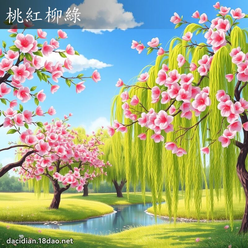 桃红柳绿 - 国语大辞典配图