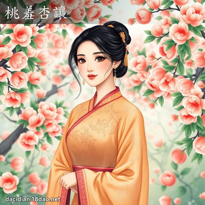 桃羞杏讓 - 國語大辭典配圖