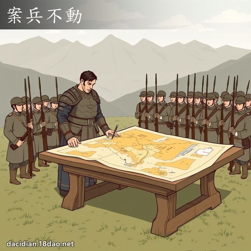案兵不動 - 國語大辭典配圖