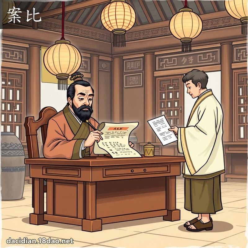案比 - 国语大辞典配图