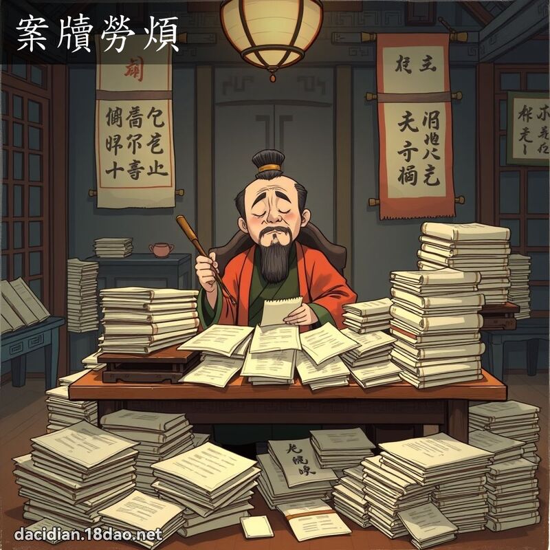 案牘劳烦 - 国语大辞典配图