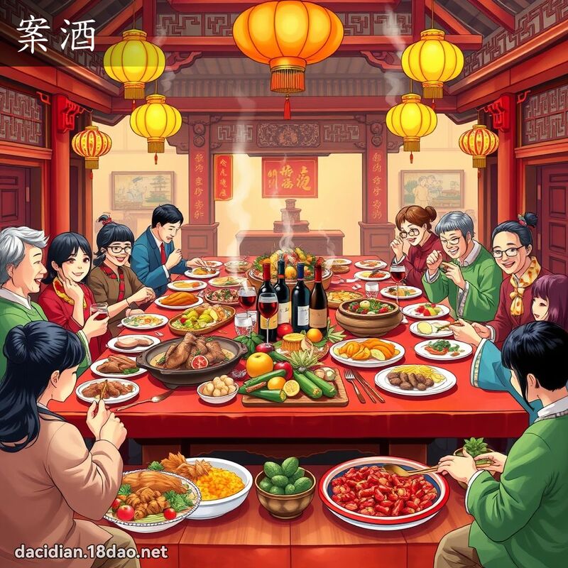 案酒 - 國語大辭典配圖