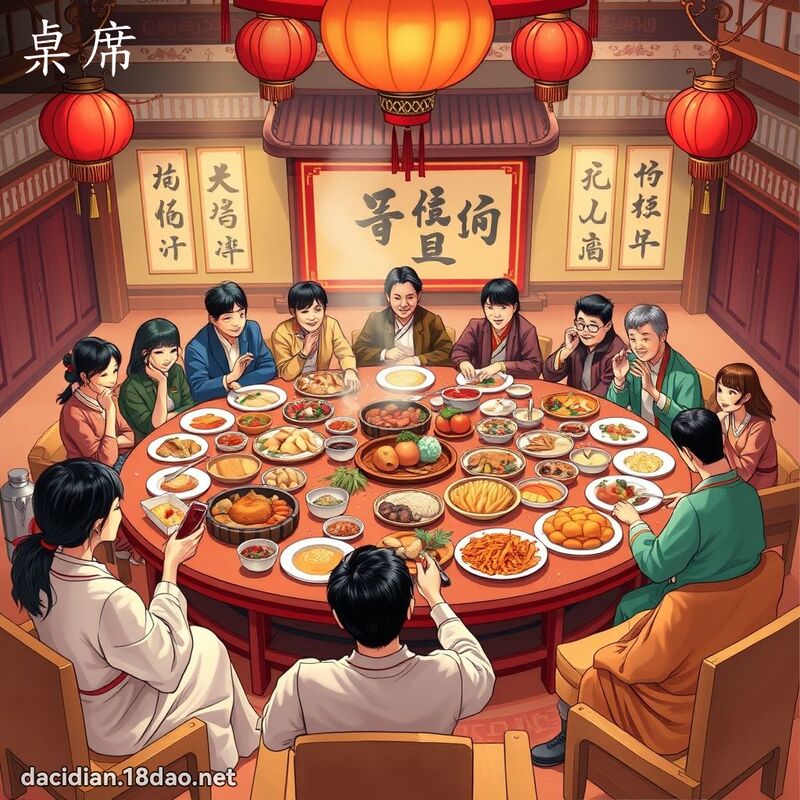 桌席 - 國語大辭典配圖