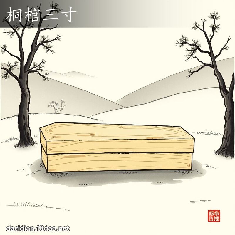 桐棺三寸 - 国语大辞典配图