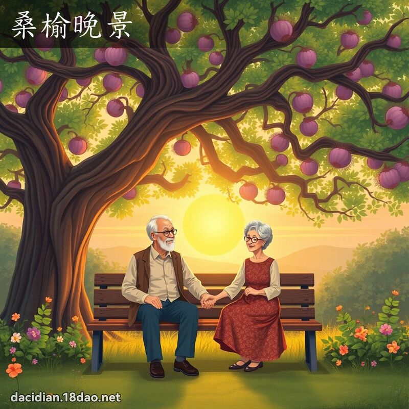 桑榆晚景 - 國語大辭典配圖