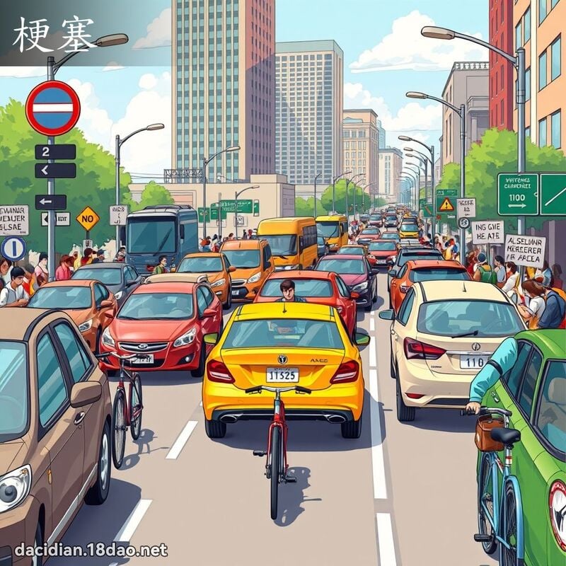 梗塞 - 国语大辞典配图
