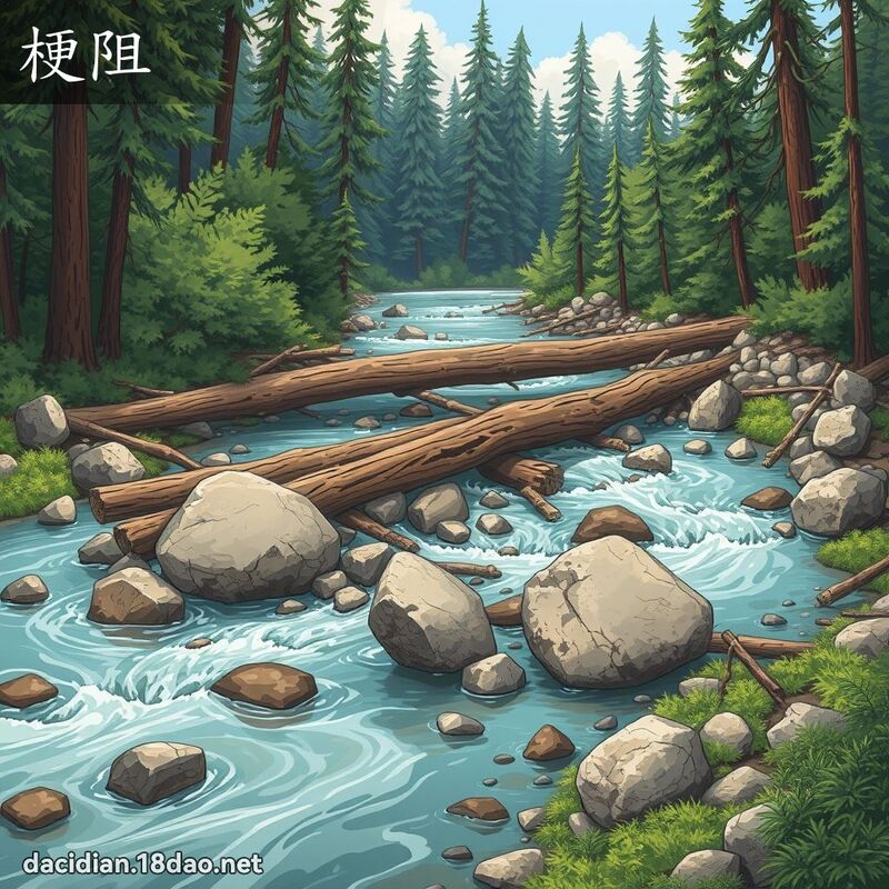 梗阻 - 国语大辞典配图