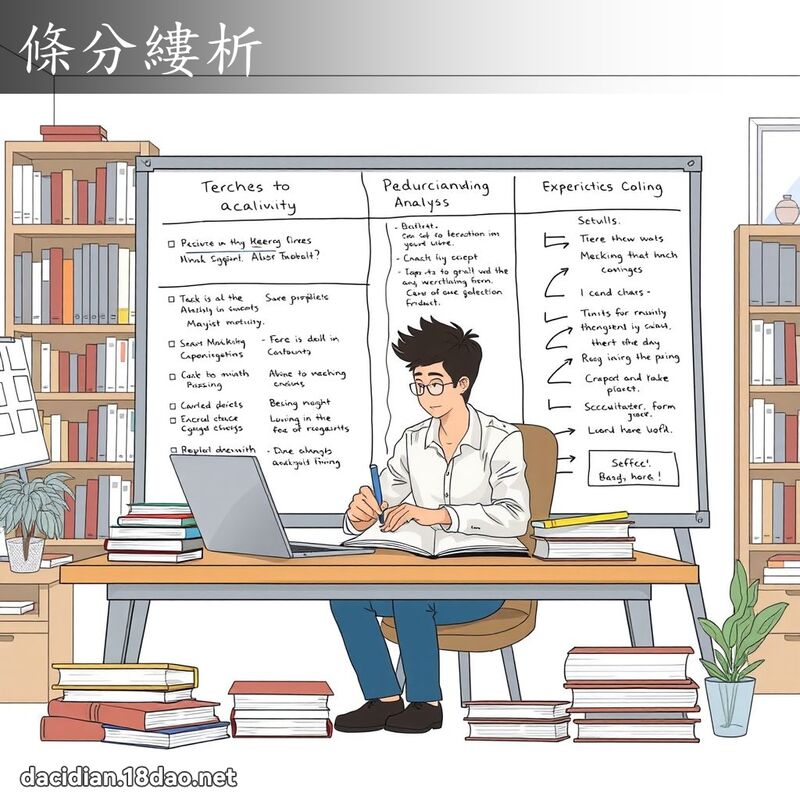 条分缕析 - 国语大辞典配图