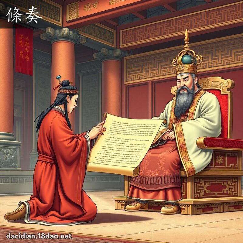條奏 - 國語大辭典配圖