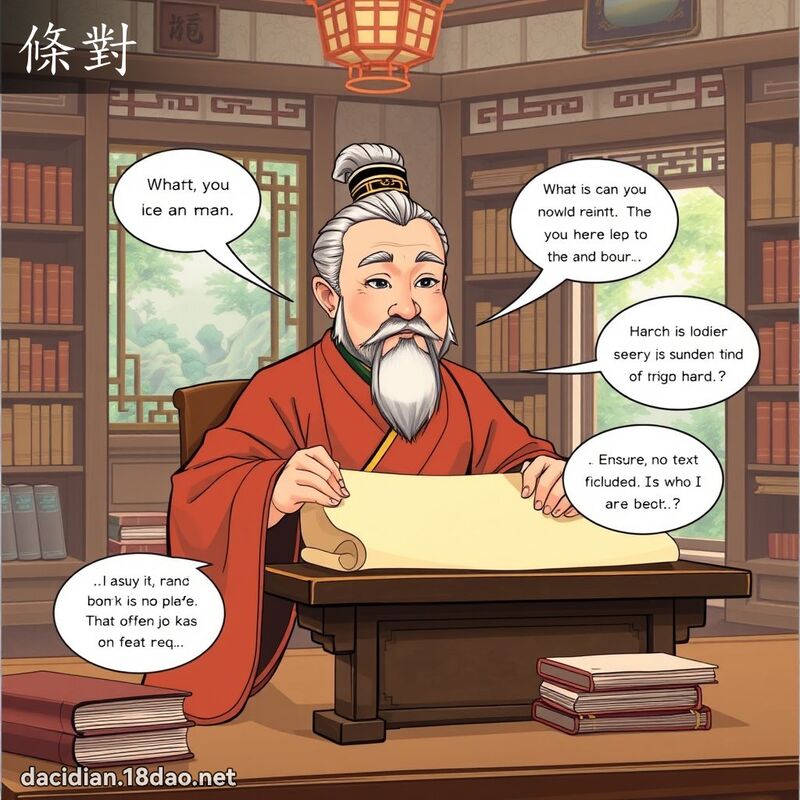 條對 - 國語大辭典配圖