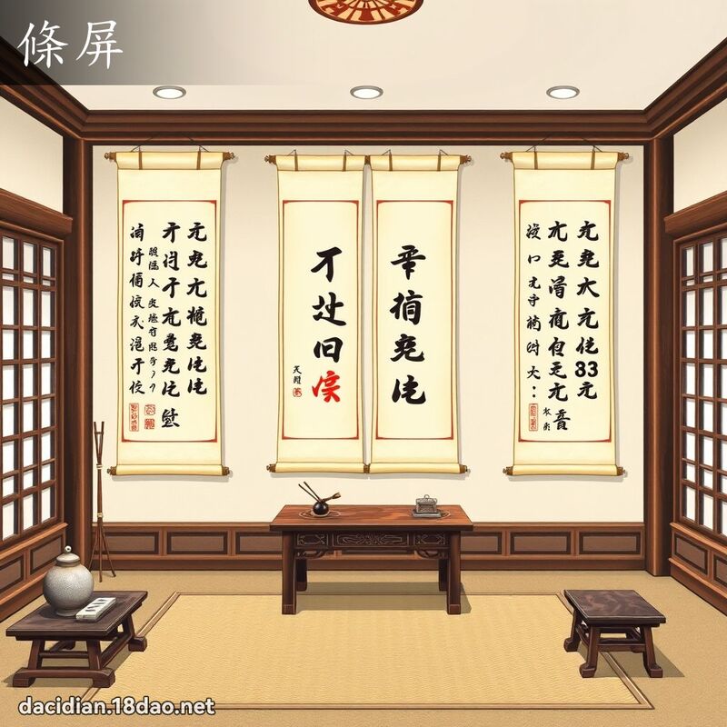 條屏 - 國語大辭典配圖