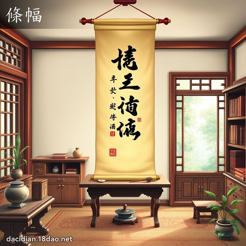 條幅 - 國語大辭典配圖