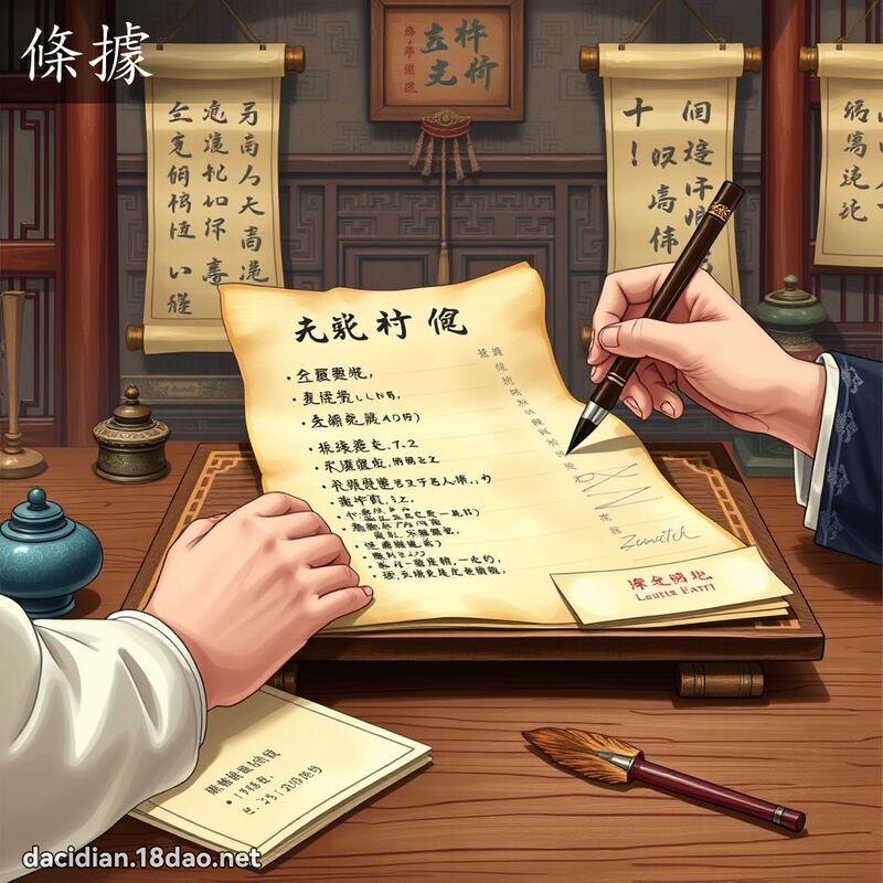 條據 - 國語大辭典配圖