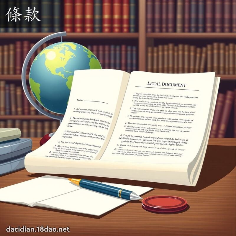 條款 - 國語大辭典配圖