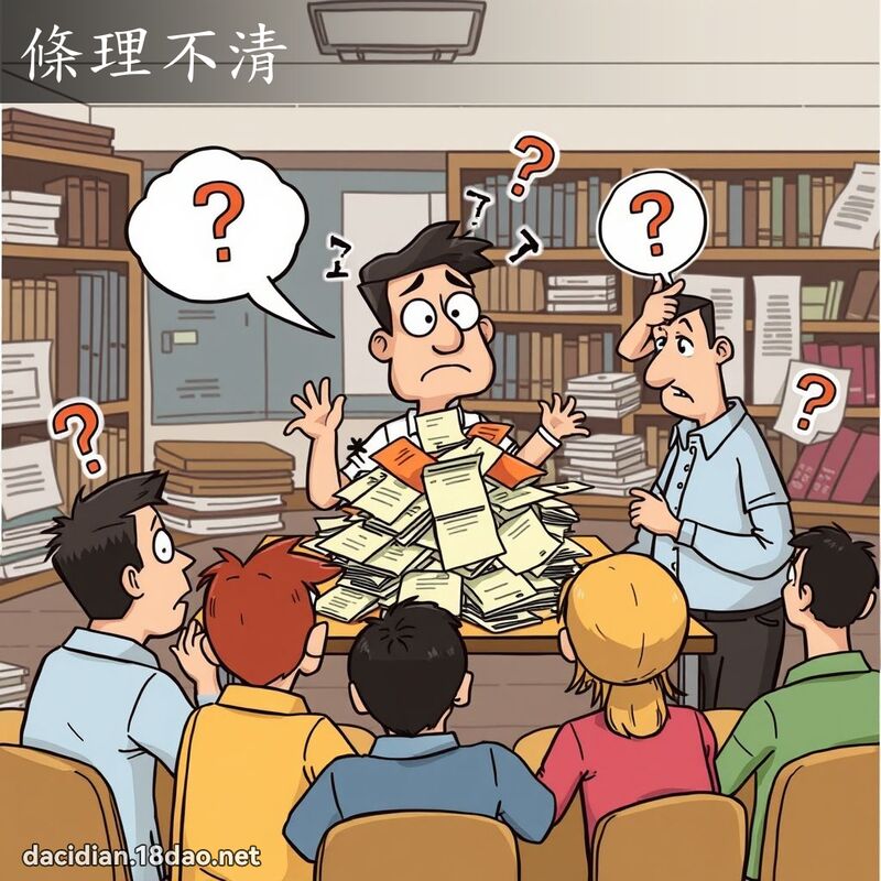 條理不清 - 國語大辭典配圖