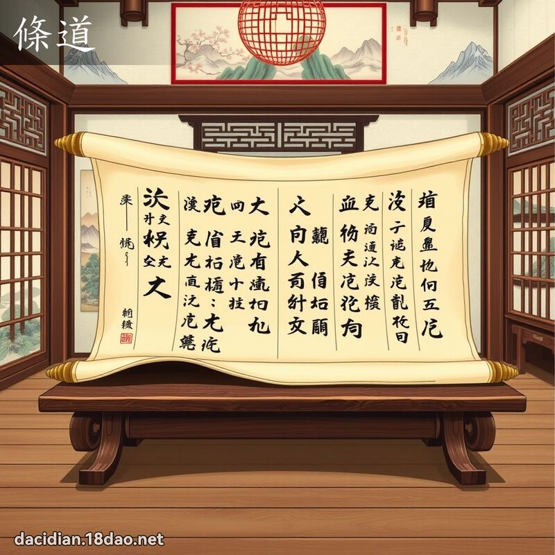 条道 - 国语大辞典配图