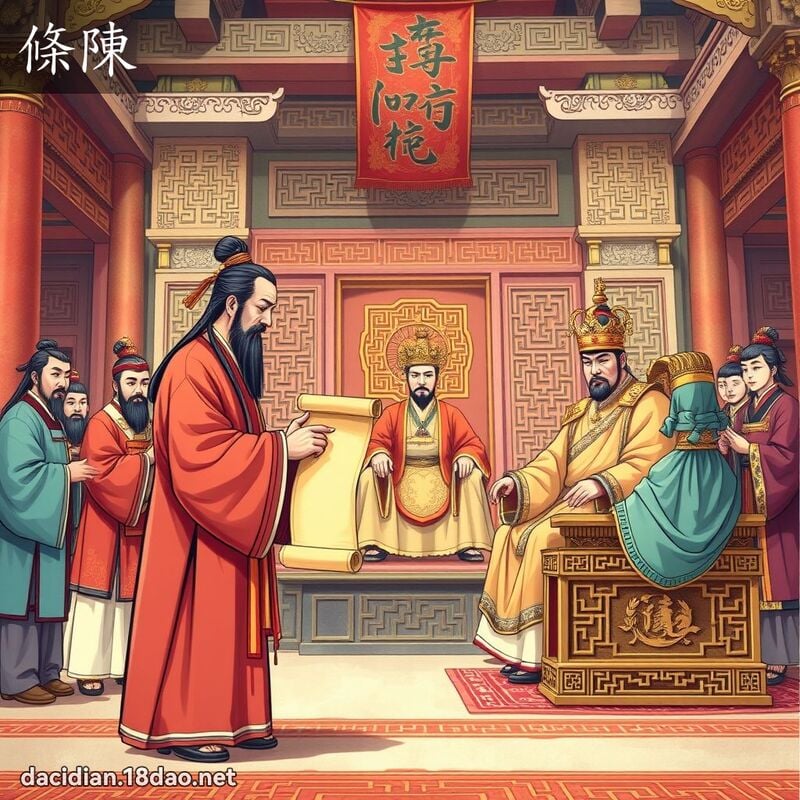 条陈 - 国语大辞典配图