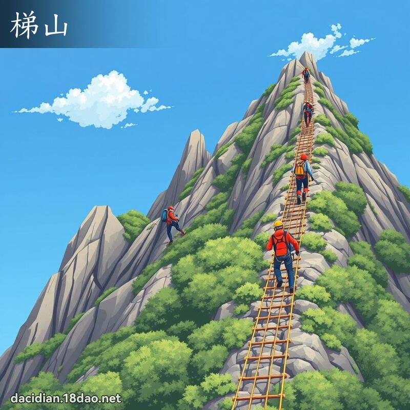 梯山 - 国语大辞典配图