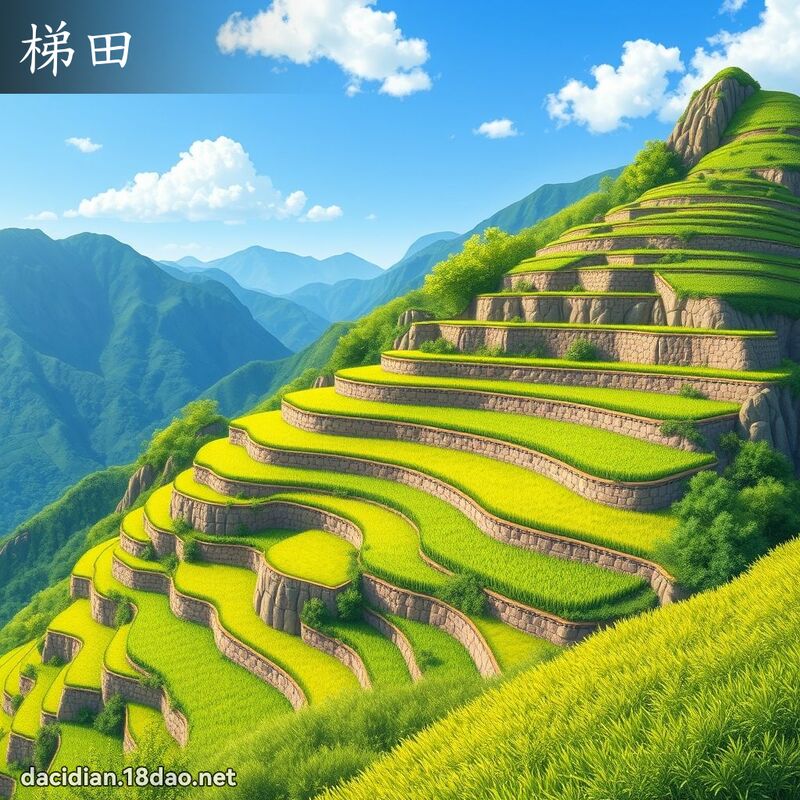 梯田 - 国语大辞典配图
